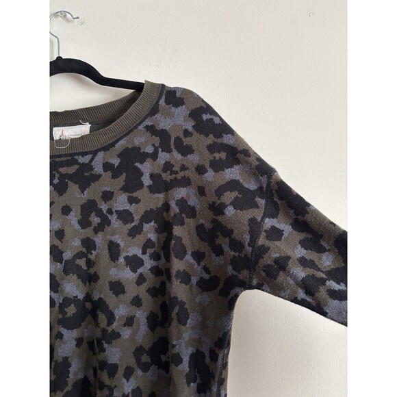 Anthropologie Large Knit Pullover Sweater Camo Green Brown Black Outdoor - Picture 5 of 7